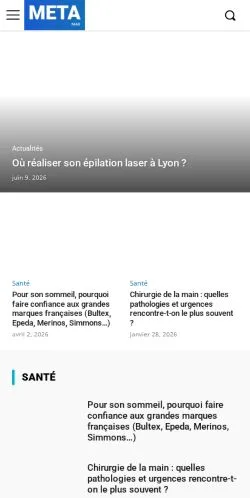 Anteprima del sito Metamag, media di Francia per articoli sponsorizzati