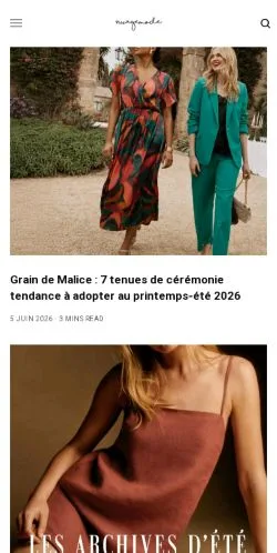 Pré-visualização do site Nuagemode, meio de França para artigos patrocinados