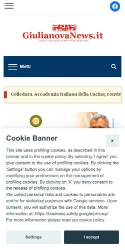 Anteprima del sito GiulianovaNews, media di Italia per articoli sponsorizzati