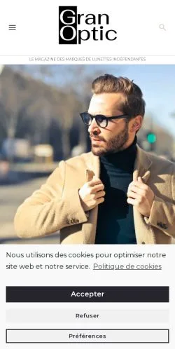 Preview of the Gran Optic website, a media outlet in France for sponsored articles