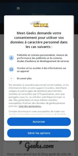 Anteprima del sito Meet-Geeks, media di Francia per articoli sponsorizzati