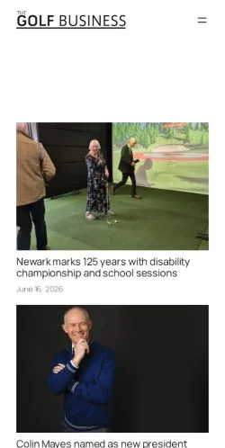 Anteprima del sito The Golf Business, media di Regno Unito per articoli sponsorizzati