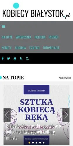 Anteprima del sito Kobiecy Białystok, media di Polonia per articoli sponsorizzati