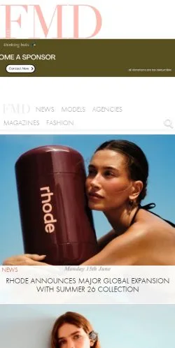 Anteprima del sito The Fashion Model Directory, media di Stati Uniti per articoli sponsorizzati