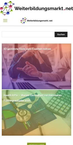 Podgląd witryny Weiterbildungsmarkt, medium z kraju Niemcy do artykułów sponsorowanych