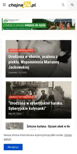 Anteprima del sito Chojna24, media di Polonia per articoli sponsorizzati
