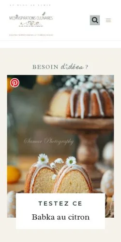 Anteprima del sito Mes Inspirations Culinaires, media di Francia per articoli sponsorizzati
