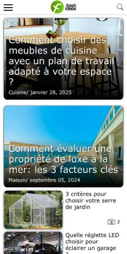 スポンサード記事向けのフランスメディア、Fresh IDEESのサイトプレビュー