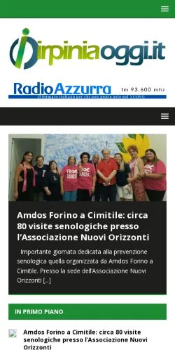 Anteprima del sito Irpiniaoggi, media di Italia per articoli sponsorizzati