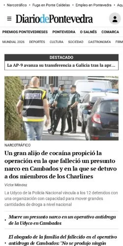 Vista previa del sitio Diario de Pontevedra, medio de España para artículos patrocinados