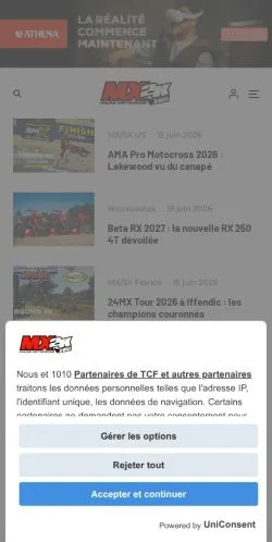 Aperçu du site MX2K, média de France pour articles sponsorisés