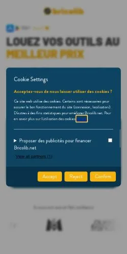Anteprima del sito Bricolib, media di Francia per articoli sponsorizzati