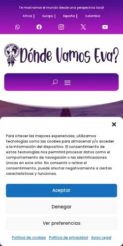 스폰서 기사용 스페인 매체 Dónde Vamos Eva 사이트 미리보기
