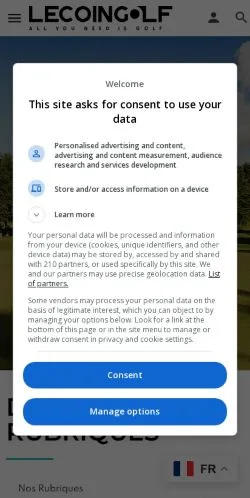 Anteprima del sito Le Coin Golf, media di Francia per articoli sponsorizzati