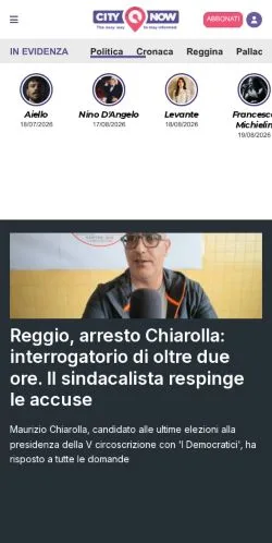 Anteprima del sito CityNow, media di Italia per articoli sponsorizzati