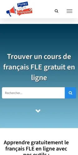 Podgląd witryny Cours De Français, medium z kraju Francja do artykułów sponsorowanych