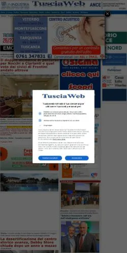 Anteprima del sito Tusciaweb, media di Italia per articoli sponsorizzati