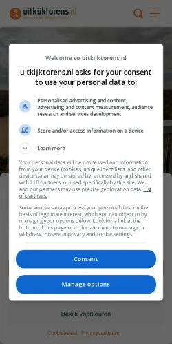 Anteprima del sito Uitkijktorens, media di Paesi Bassi per articoli sponsorizzati