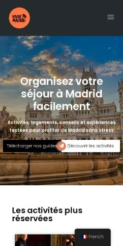 Anteprima del sito Vivre Madrid, media di Francia per articoli sponsorizzati