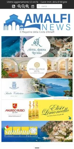 Podgląd witryny Amalfi News, medium z kraju Włochy do artykułów sponsorowanych