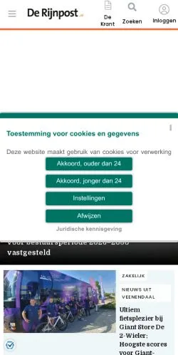 Preview of the De Rijnpost website, a media outlet in Netherlands for sponsored articles