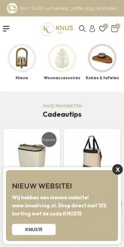 Podgląd witryny KNUS Lifestyle, medium z kraju Holandia do artykułów sponsorowanych