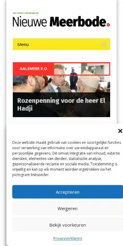 スポンサード記事向けのオランダメディア、Nieuwe Meerbodeのサイトプレビュー