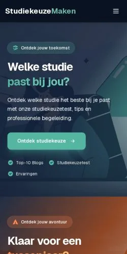 Podgląd witryny Studiekeuzemaken, medium z kraju Holandia do artykułów sponsorowanych