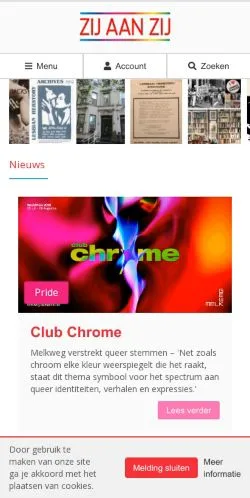 Podgląd witryny Zij Aan Zij, medium z kraju Holandia do artykułów sponsorowanych
