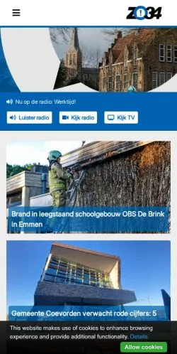 Voorbeeld van de site ZO!34, medium uit Nederland voor gesponsorde artikelen