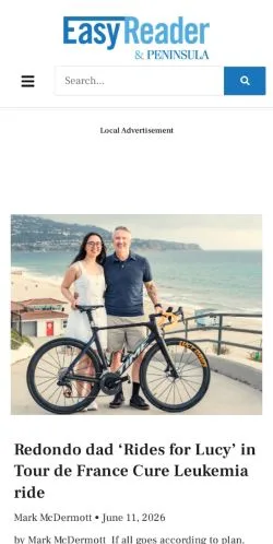 Sponsorlu makaleler için Amerika Birleşik Devletleri medyası Easy Reader News sitesinin önizlemesi