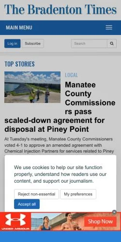 Anteprima del sito The Bradenton Times, media di Stati Uniti per articoli sponsorizzati