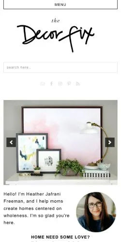 Förhandsvisning av webbplatsen Decor Fix, medium i USA för sponsrade artiklar