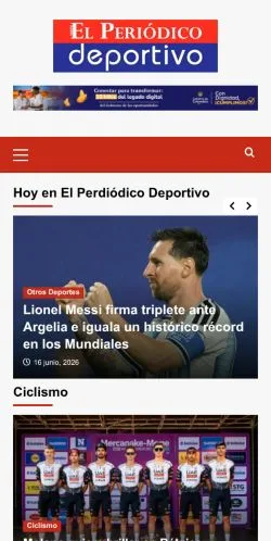 Pré-visualização do site El Periodico Deportivo, meio de Espanha para artigos patrocinados