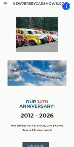 Podgląd witryny NJ Car Shows, medium z kraju Stany Zjednoczone do artykułów sponsorowanych