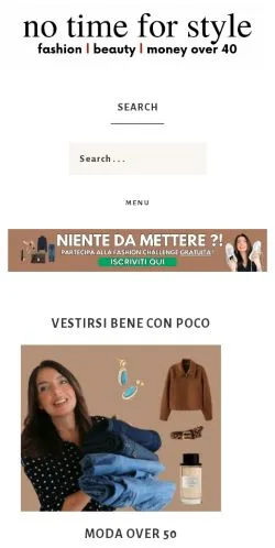 Pré-visualização do site No Time For Style, meio de Estados Unidos para artigos patrocinados