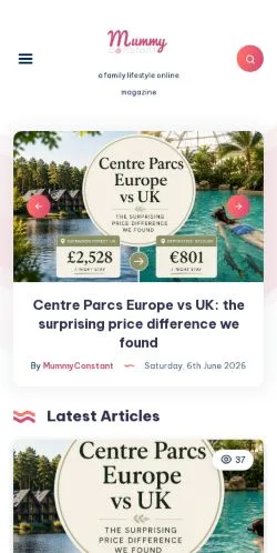 Aperçu du site MummyConstant, média de Royaume-Uni pour articles sponsorisés