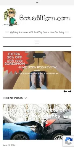 Anteprima del sito BoredMom, media di Stati Uniti per articoli sponsorizzati