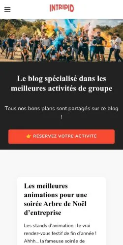 Anteprima del sito Intripid, media di Francia per articoli sponsorizzati