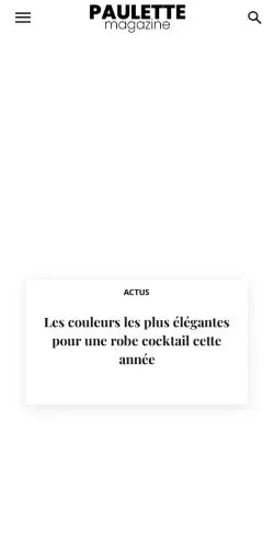Vista previa del sitio Paulette Magazine, medio de Francia para artículos patrocinados