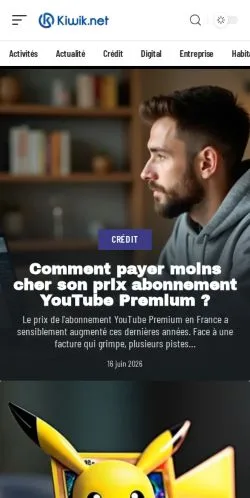 Forhåndsvisning af Kiwik Magazine d'Actu, medie fra Frankrig til sponsorerede artikler