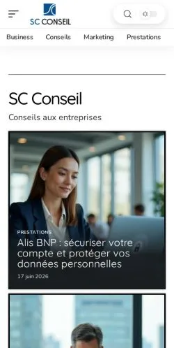 Anteprima del sito SC Conseil, media di Francia per articoli sponsorizzati
