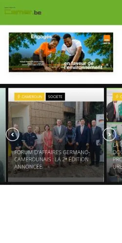 Anteprima del sito Camer, media di Belgio per articoli sponsorizzati
