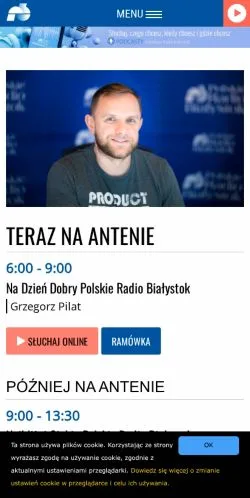 스폰서 기사용 폴란드 매체 Polskie Radio Białystok 사이트 미리보기