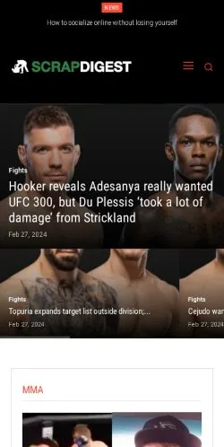 Preview of the Scrapdigest website, a media outlet in United States for sponsored articles