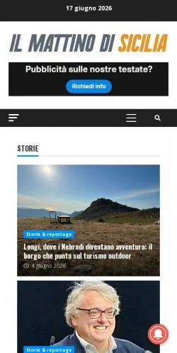 Anteprima del sito Il Mattino di Sicilia, media di Italia per articoli sponsorizzati