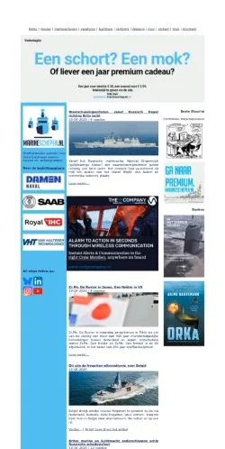 Podgląd witryny Marineschepen, medium z kraju Holandia do artykułów sponsorowanych