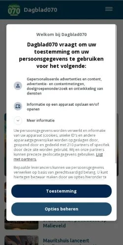Anteprima del sito Dagblad070, media di Paesi Bassi per articoli sponsorizzati