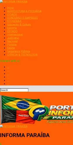 Podgląd witryny Informa Paraíba, medium z kraju Brazylia do artykułów sponsorowanych