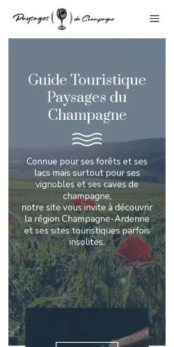 Anteprima del sito Paysages du Champagne, media di Francia per articoli sponsorizzati